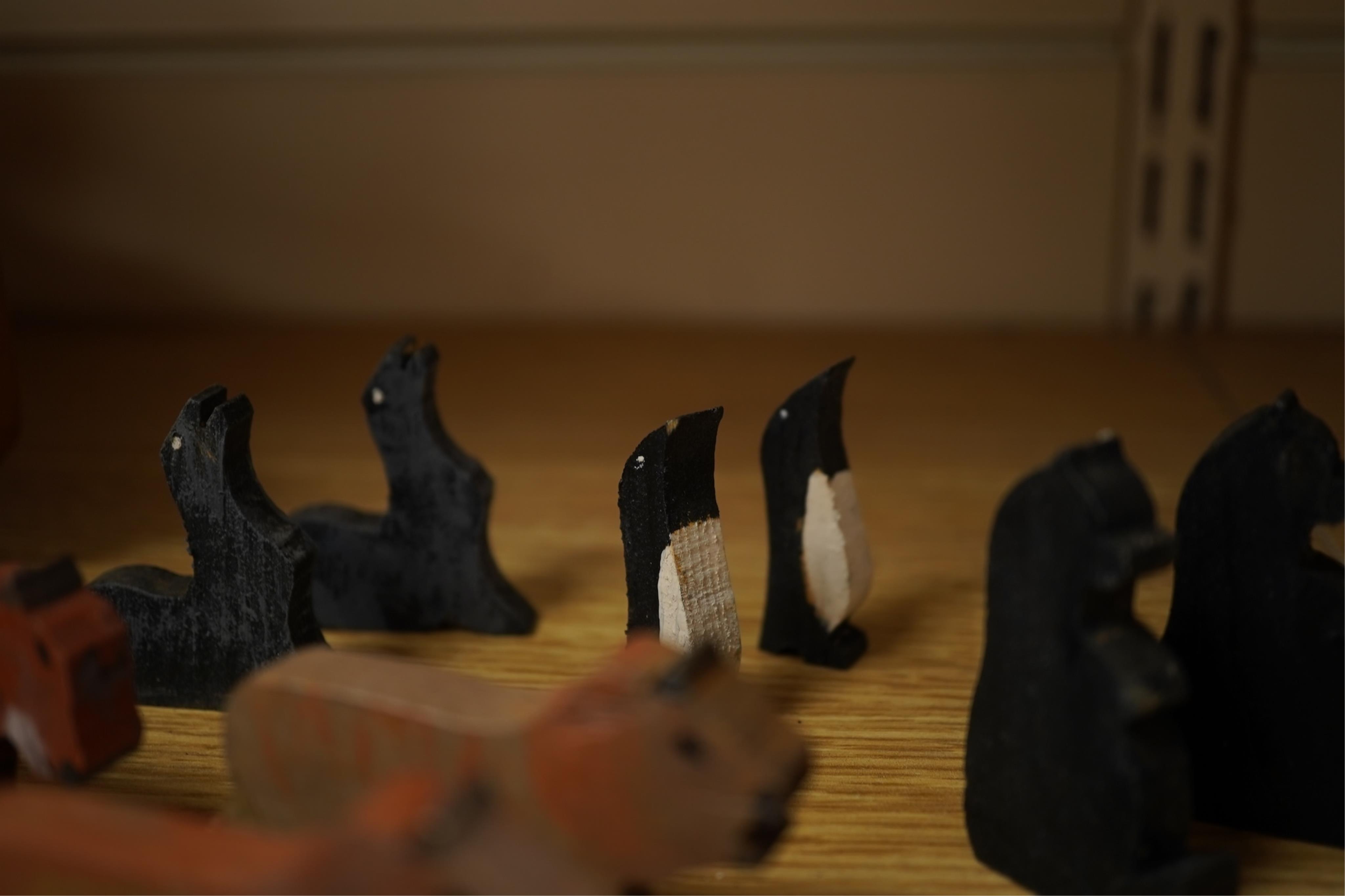 A 20th century Noah’s Ark, and animals, 43cm wide